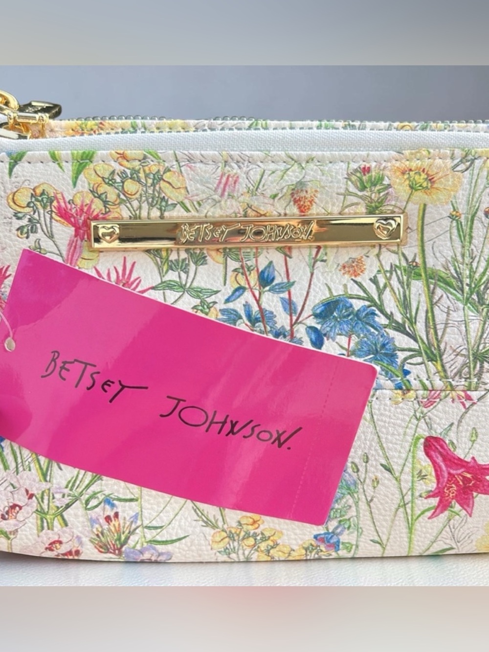 Betsey Johnson floral double zip wristlet clutch NWT - Picture 14 of 16